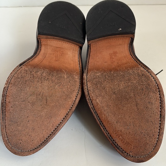 Allen Edmonds brown leather Walton oxford split toe lace men shoe size 7.5 - Picture 7 of 16
